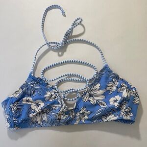 Urbanology bikini top‎ blue tropical laceup